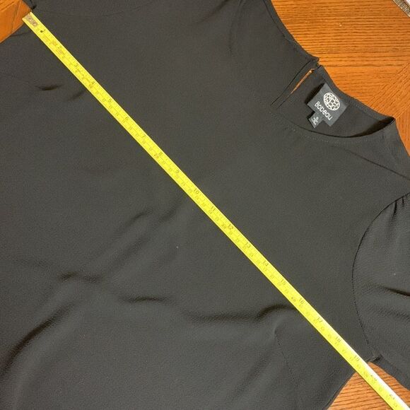 BOBEAU Blouse pullover keyhole back closure 3/4 sleeves with ruching women’s S - Picture 8 of 12